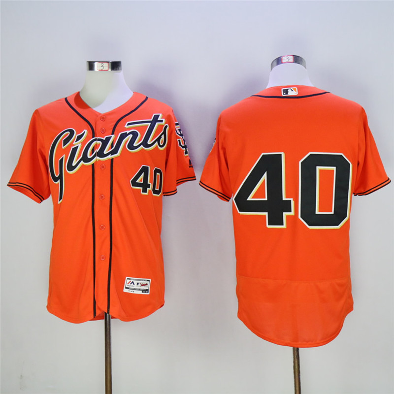 Men's San Francisco Giants #40 Madison Bumgarner Orange Flexbase Stitched MLB Jersey